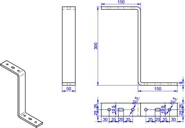Z-Winkel & Z-Profile 10x50-150x300x150