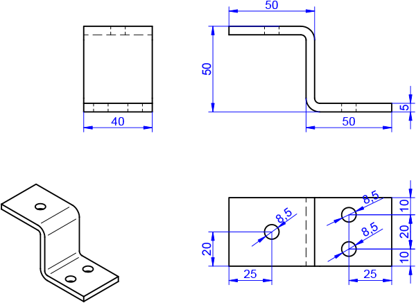 Z-Winkel & Z-Profile 5x40-50x50x50