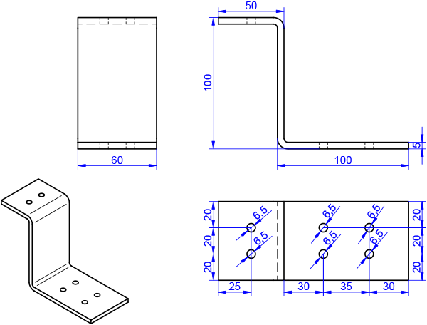 Z-Winkel & Z-Profile 5x60-50x100x100