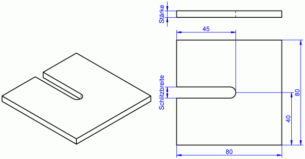 Unterlegplatten, Distanzplatten 80x80 mm