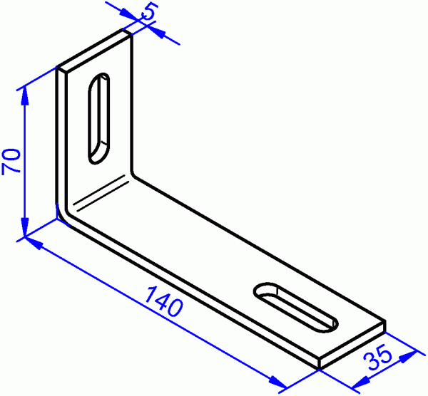 Aluwinkel, Aluminium Winkel 5x35-70x140 mm