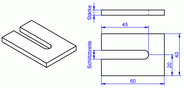 Unterlegplatten, Distanzplatten 60x40 mm