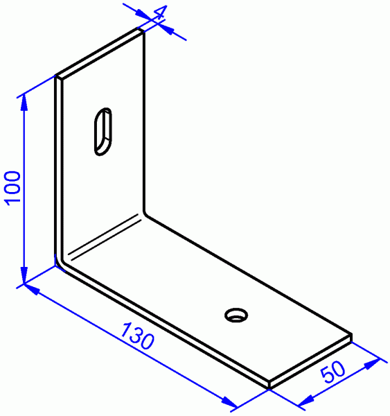 Stahlwinkel roh, Winkel aus Stahl 4x80-100x130 mm