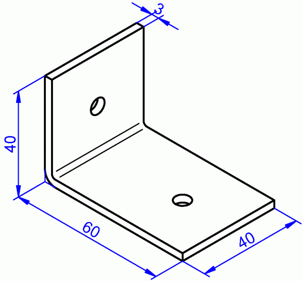 Stahlwinkel roh 3x40-40x60 mm