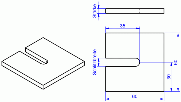 Unterlegplatten, Distanzplatten 60x60 mm