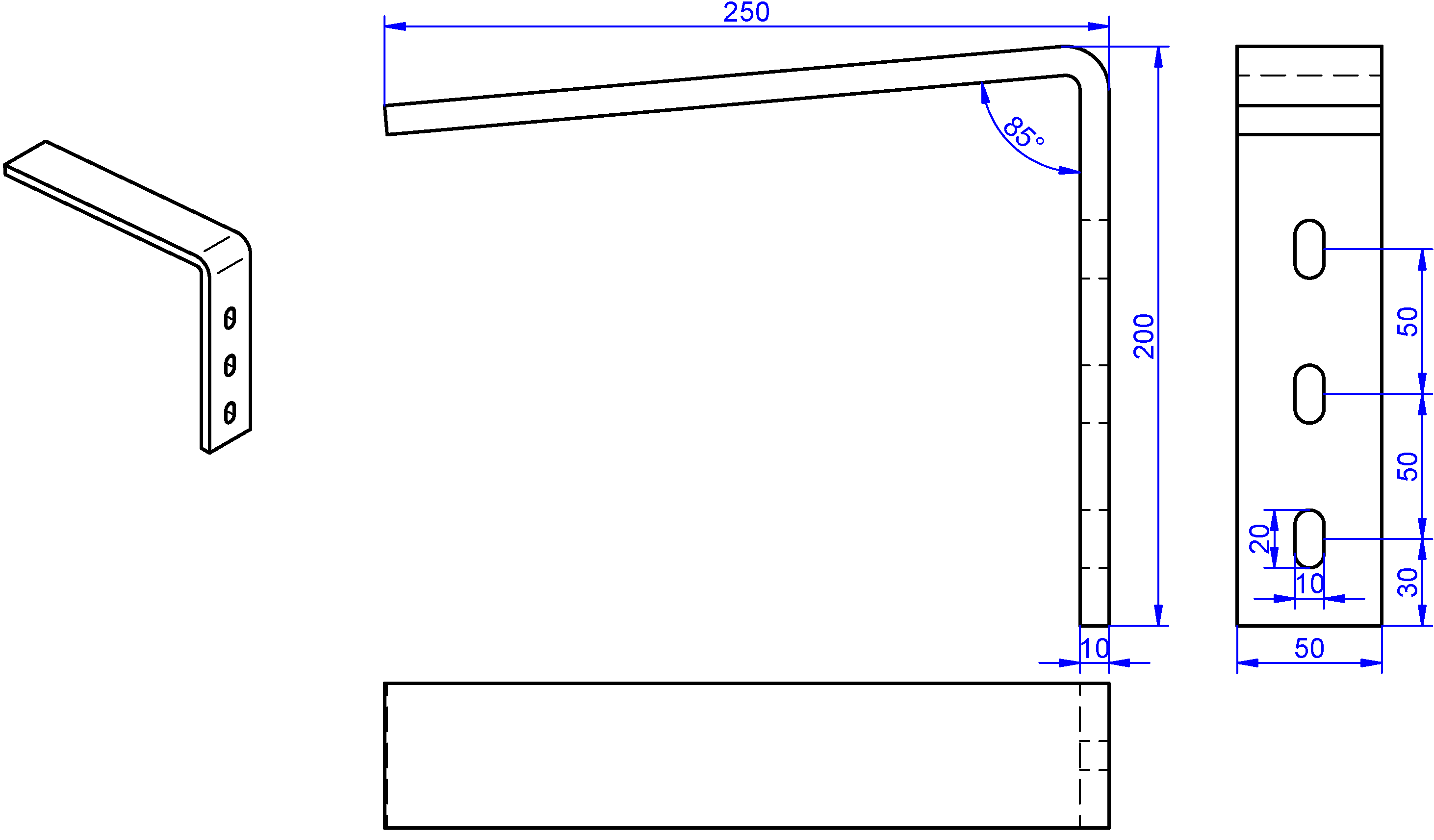 Fensterbankträger für Standkonsolen | Tiefenverstellbar 170-260 mm | Stahl  verzinkt | Bauhhöhe 90 cm | leichte Montage | 27507 1